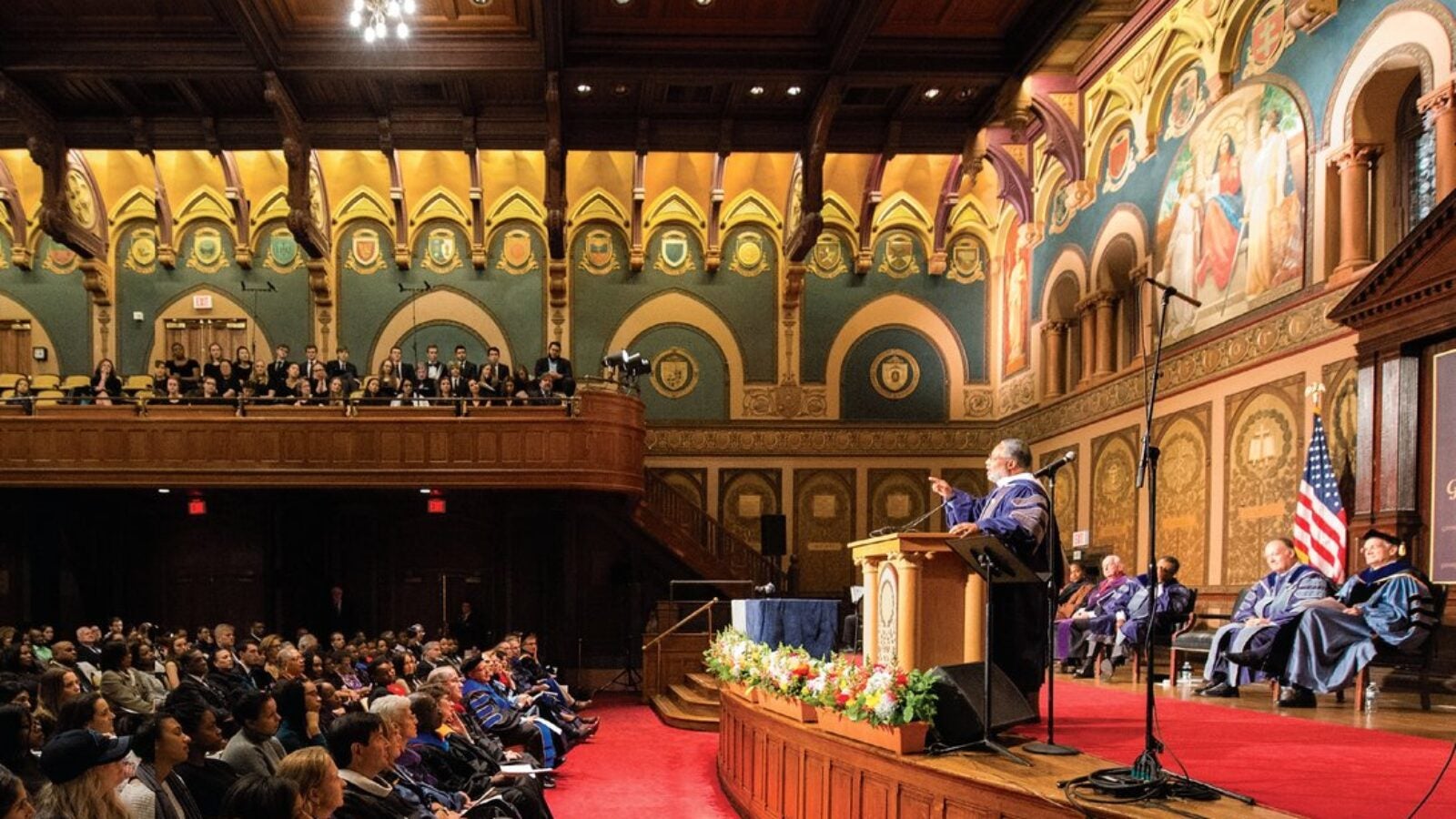 Gaston Hall was filled when Lonnie Bunch, founding director of the National Museum of African American History and Culture, received an honorary doctor of humane letters in January 2017.