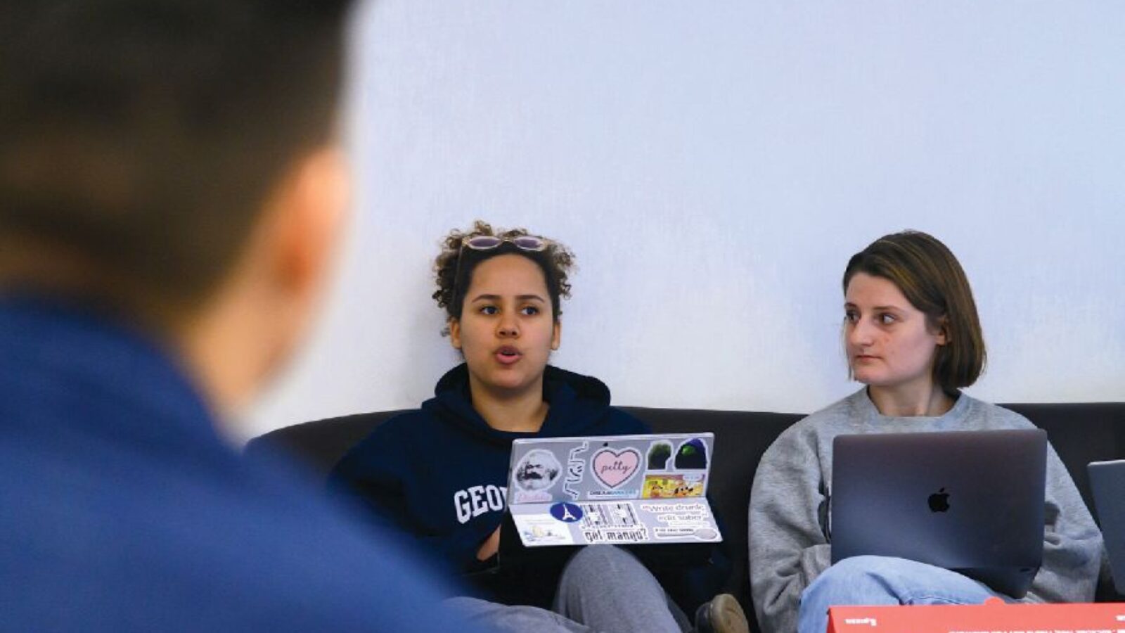 CALL students have weekly discussions about their internships.