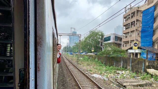 Sara Rotenberg on train