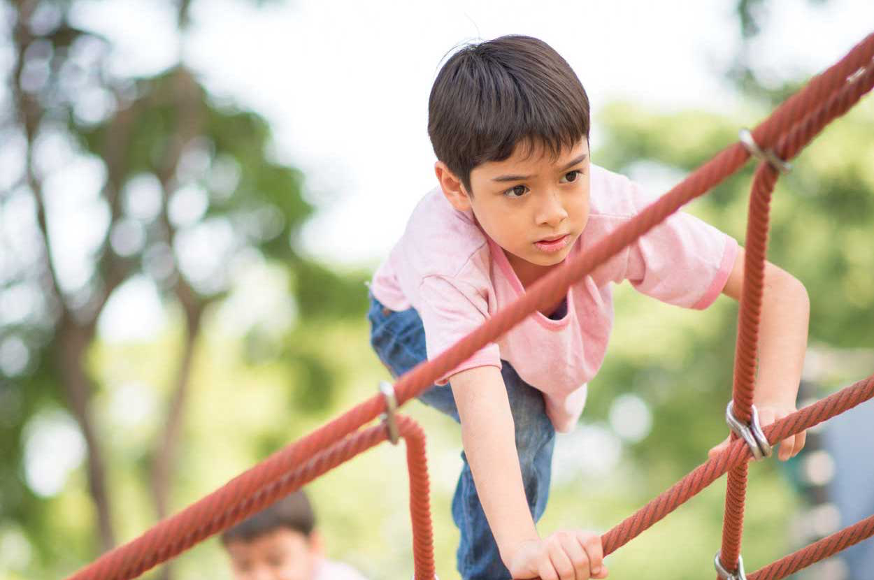 kid on playground