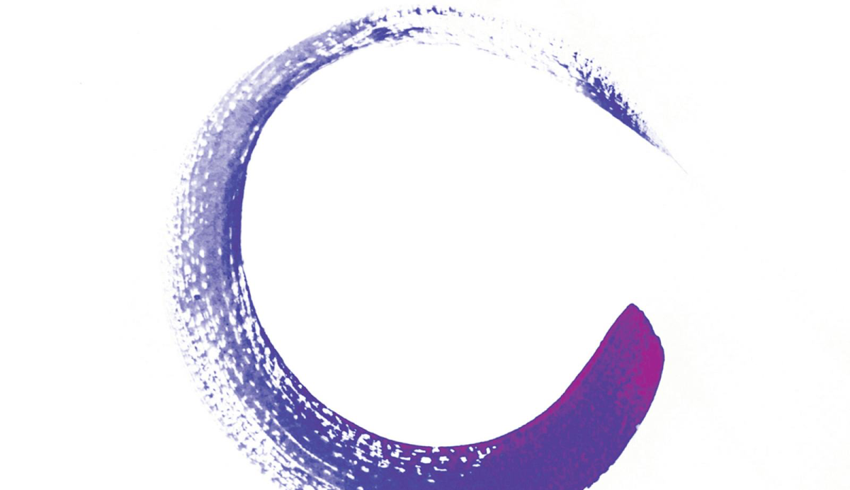 purple brush stroke in shape of circle