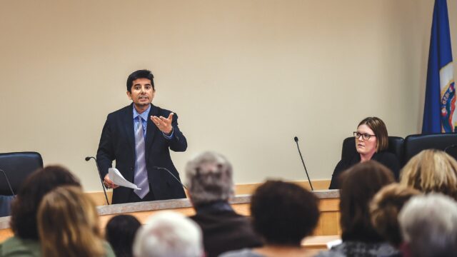 Dr. Ayaz Virji talking passionately