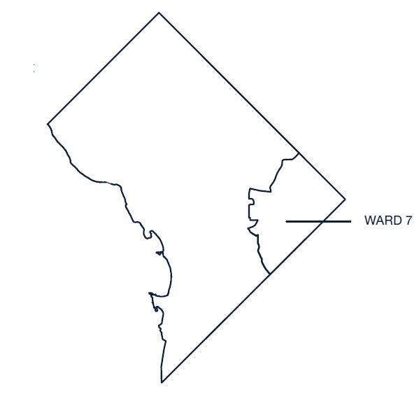 map that points out ward 7 in dc