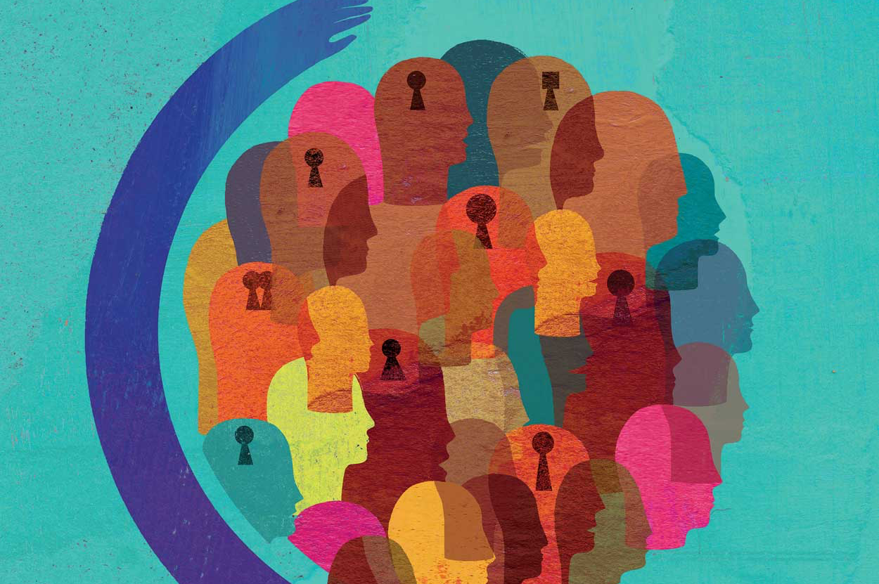 graphic of heads forming a globe