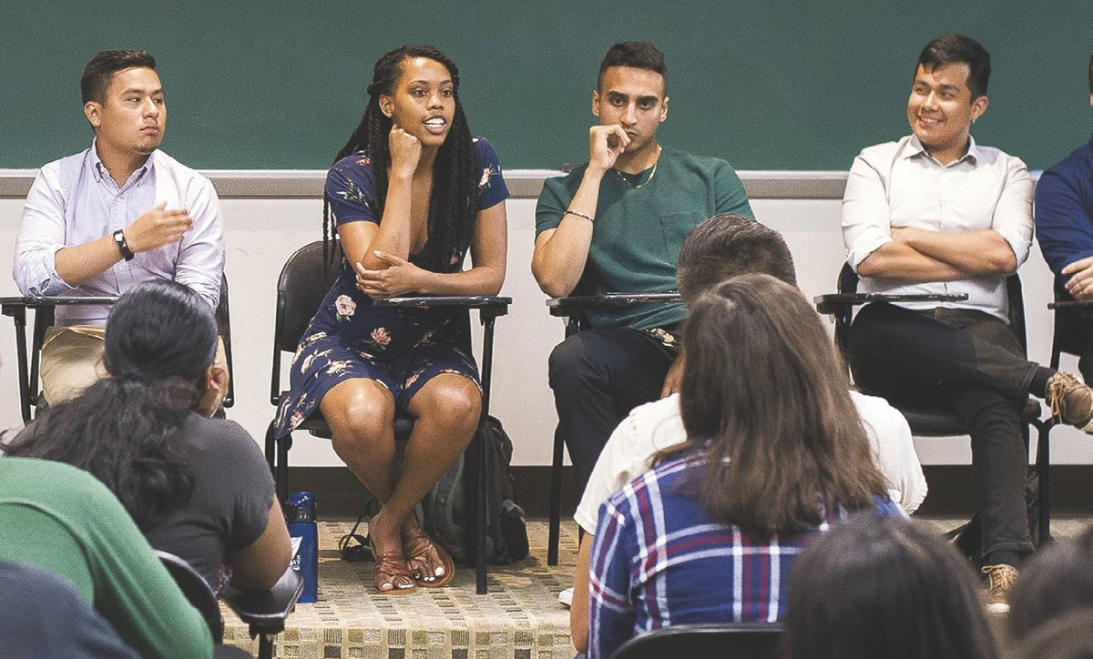 students on panel crop