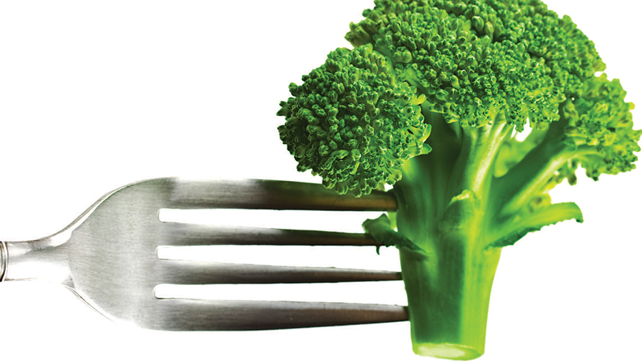 fork and broccoli