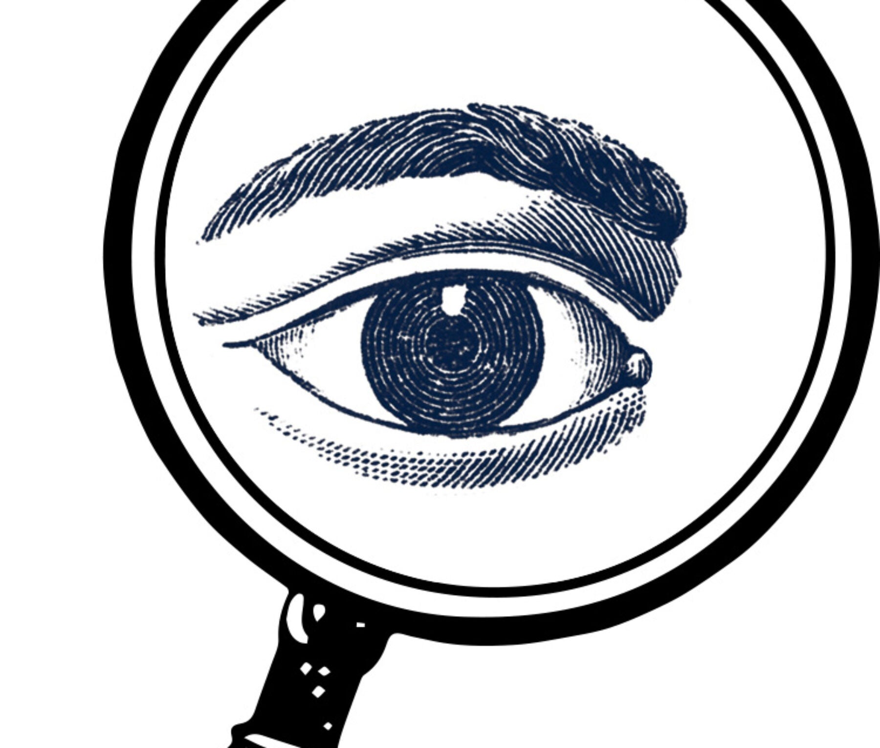 graphic of magifying glass on eye