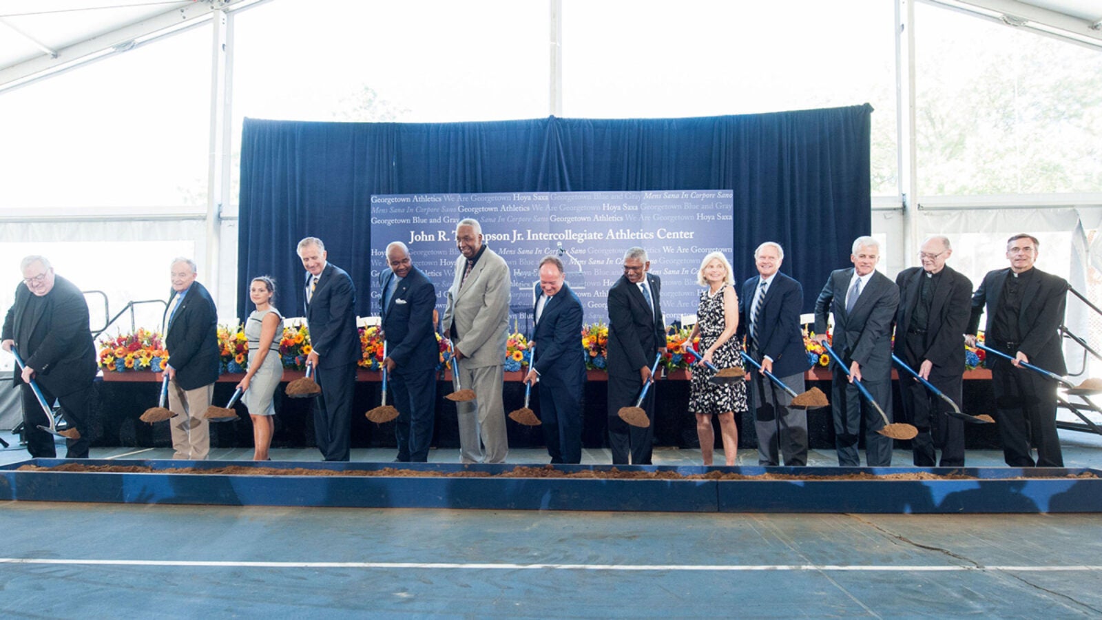 breaking ground at the thompson athletic center