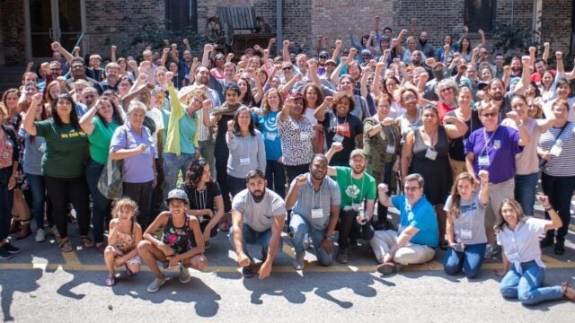 Participants gather at 2019 advocacy event led by the Kalmanovitz Initiative