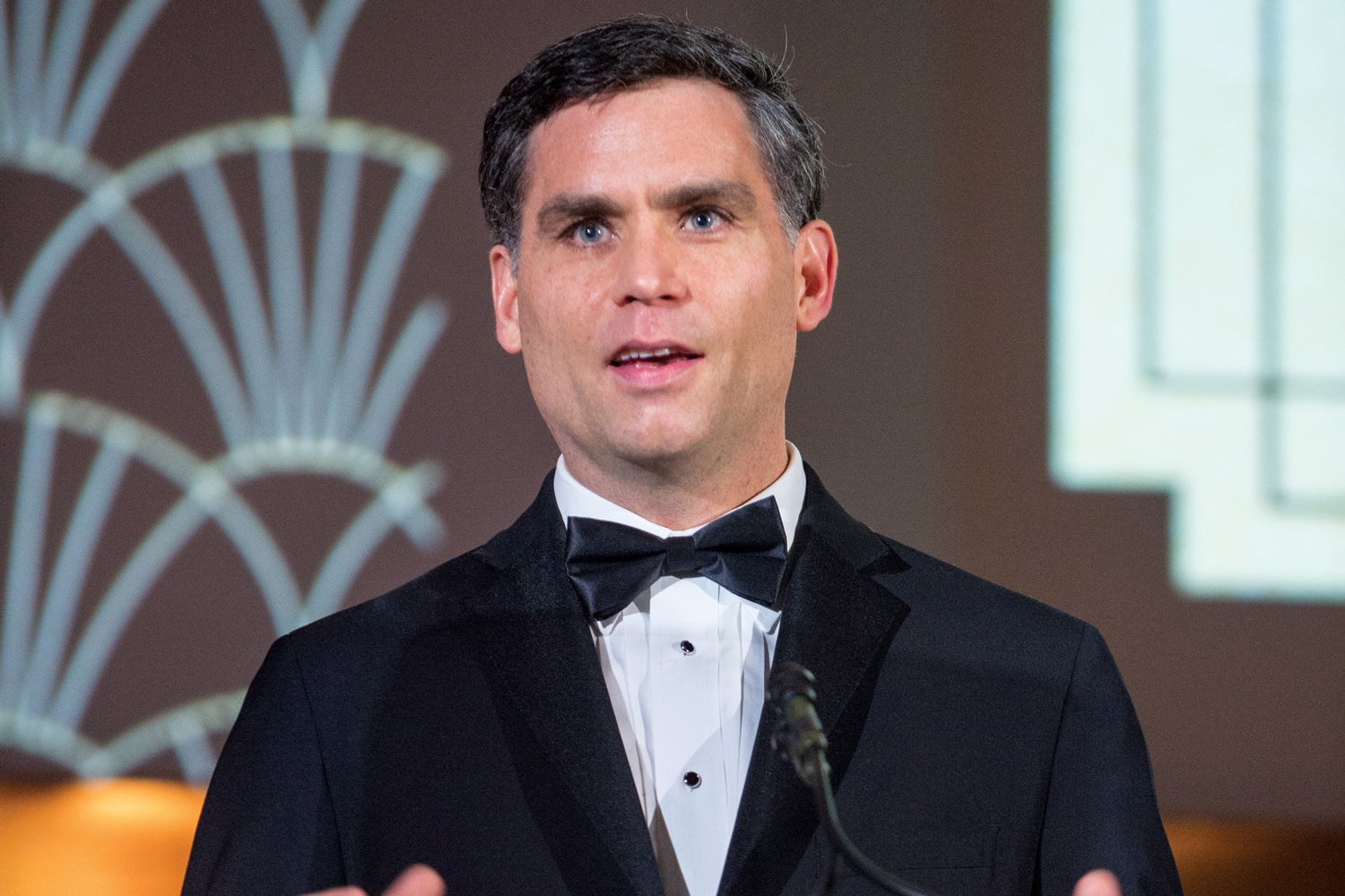 Pediatrics chair Michael Donnelly, MD, speaks at the Georgetown Pediatrics Gala in April 2019. Photo: Leslie E. Kossoff