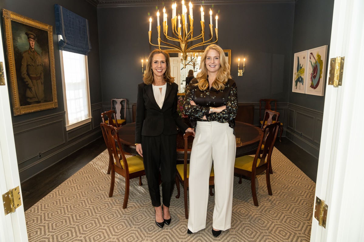 GUAA Executive Director Julia Farr with Edith Gregson, interior designer of the new spaces