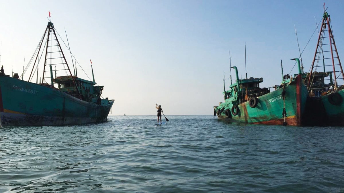 Ocean conservationist Emi Koch (C’12) led photography workshops with small-scale fisheries in Vietnam to help highlight challenges in the communities, including climate change.