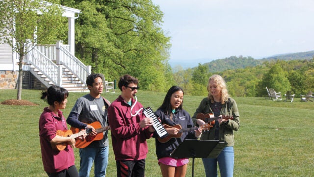 students playing instruments