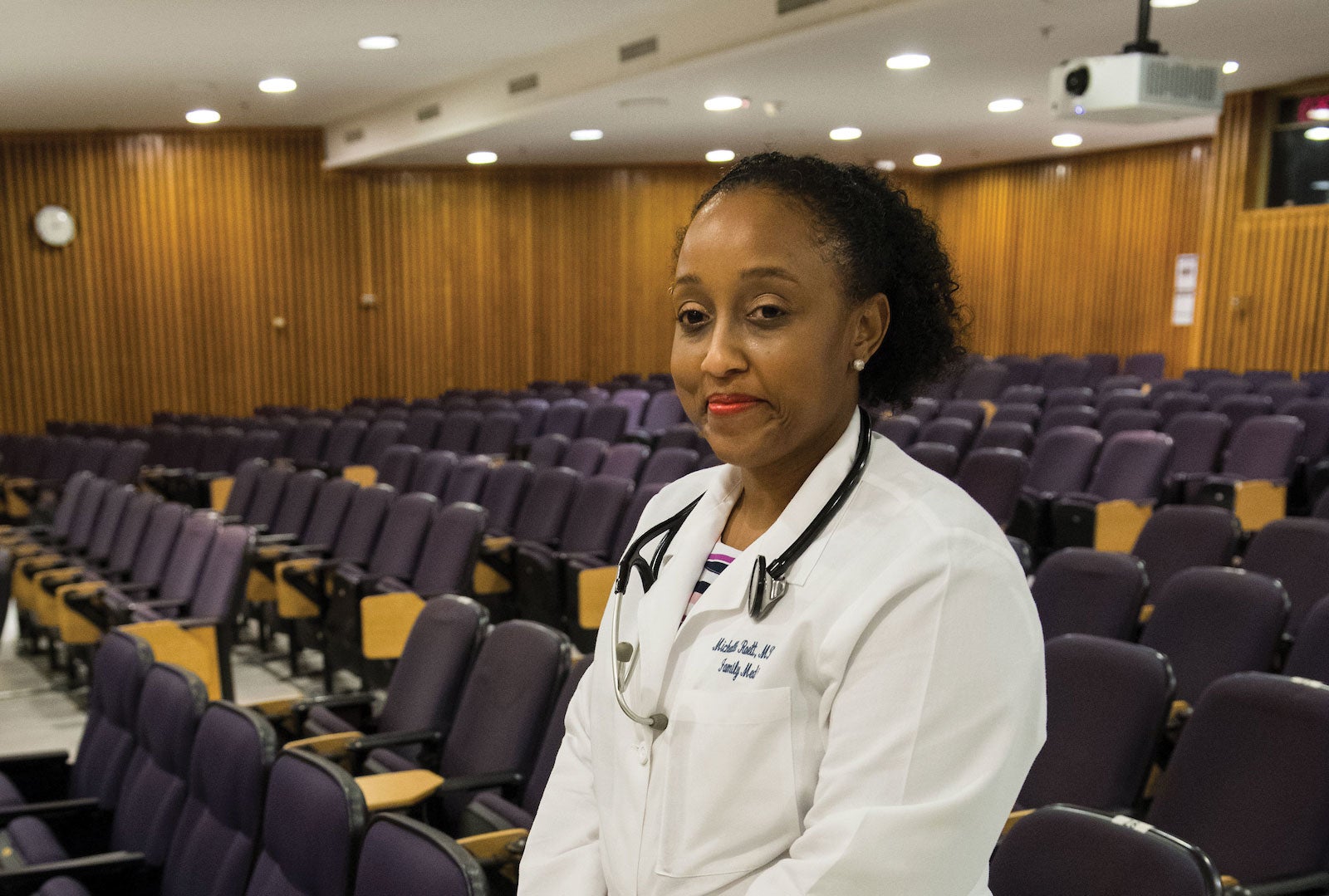 Michelle A. Roett, M.D., MPH (M’03), founder of the Center for Health Equity, is also medical director of the HOYA Clinic. Located at The Triumph, a short-term family housing program in Ward 8, the HOYA Clinic was formed to impact better health outcomes throughout the city.