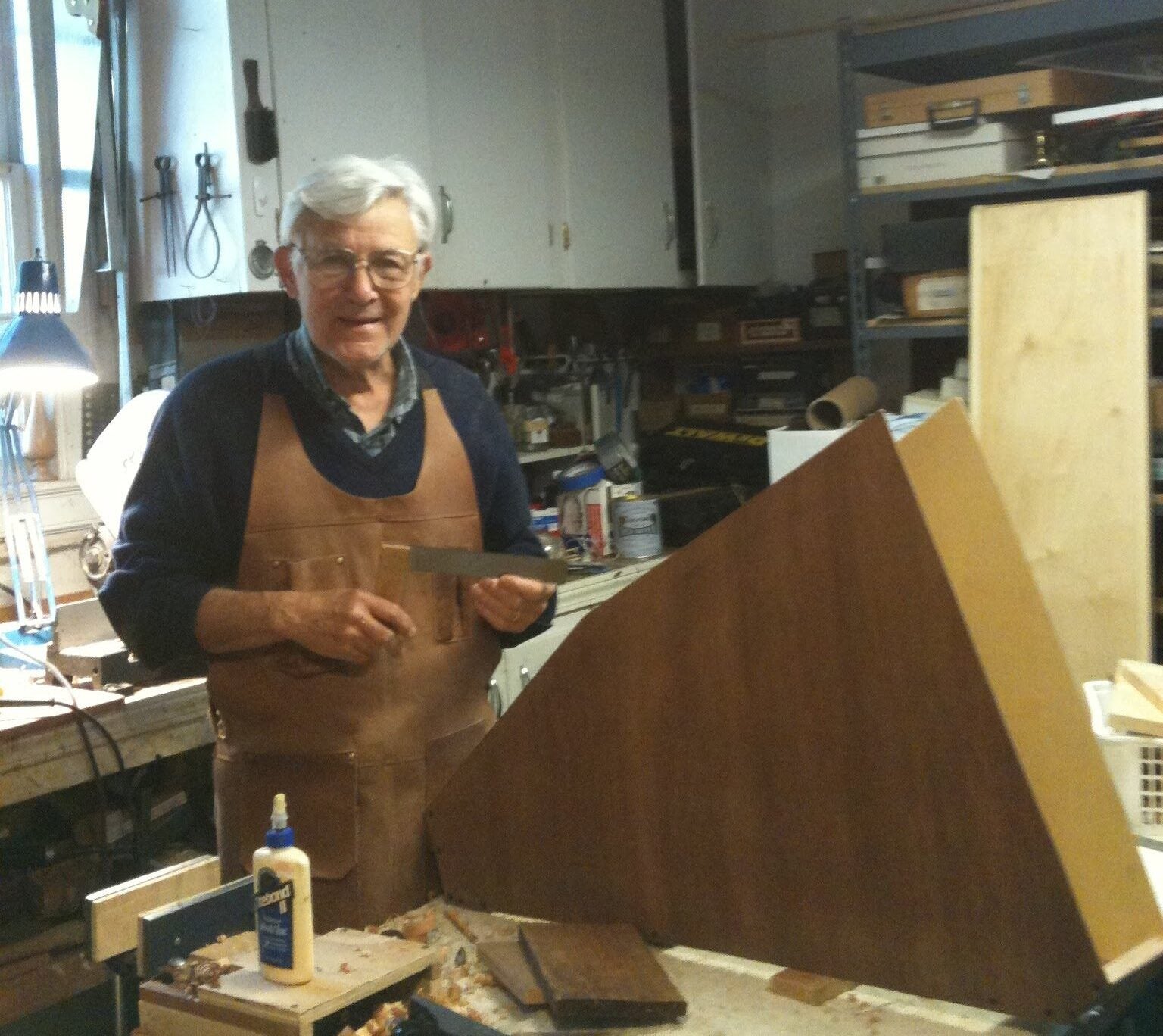 While undergoing stage IV pancreatic cancer treatment at Georgetown Lombardi, Edward M. Kovach (C’57, L’60) spent much of his free time in his woodworking studio.