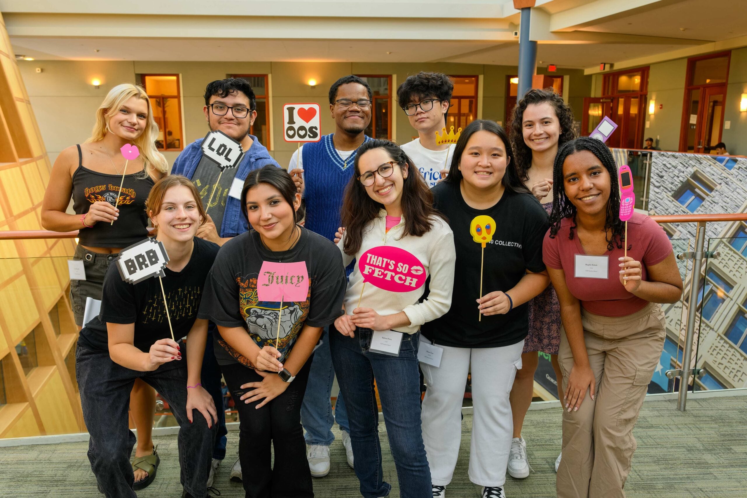 students posing