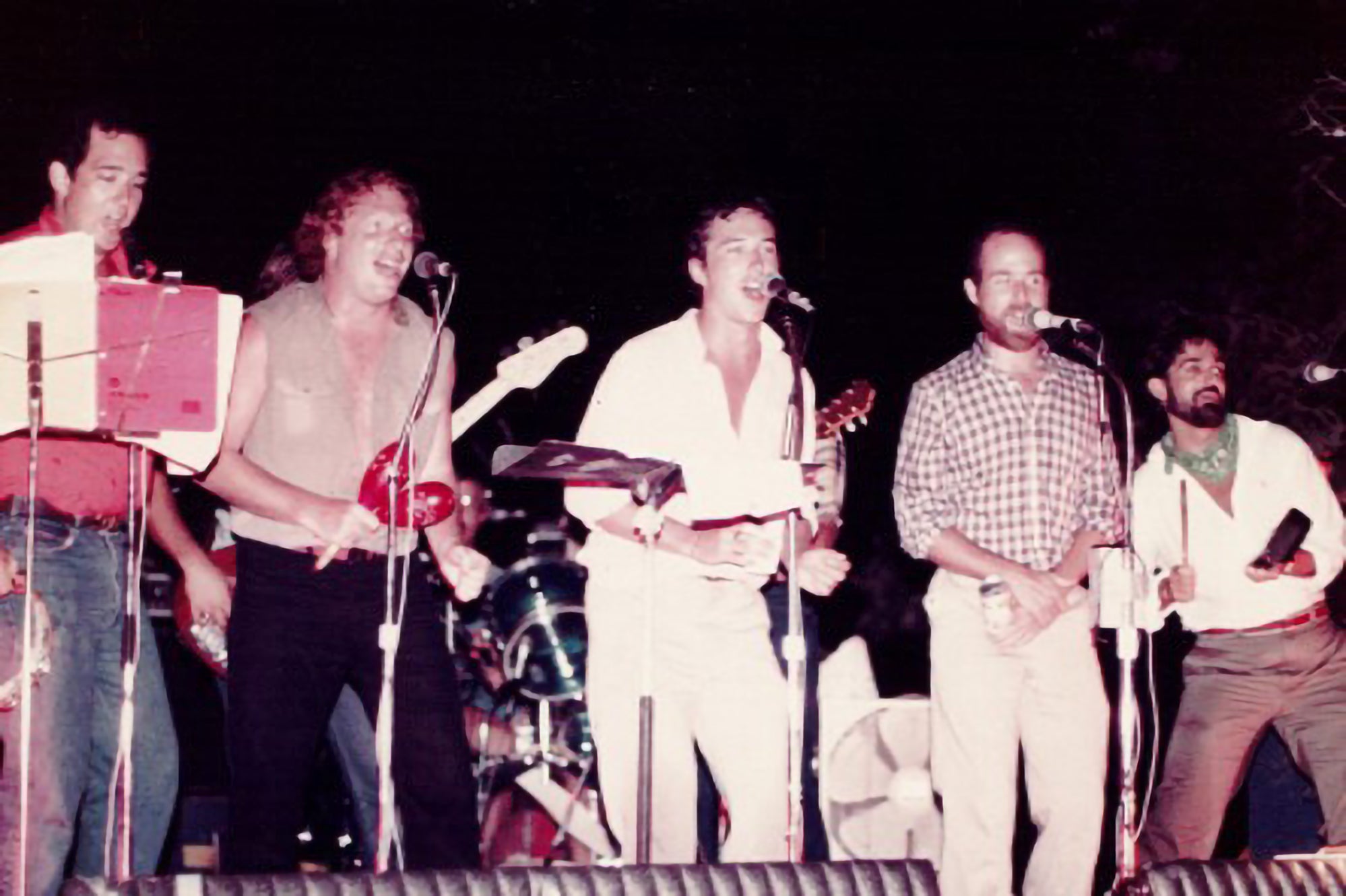 Between jobs and studies at Georgetown, Leonsis (far right) made time for fun too, including playing in a band with roommates (leftto right) Bill MacDonald (SFS’77), Michael Jacobs (C’77), Jonathan Howard (B’77), and Laurance Armour III (SFS’77).