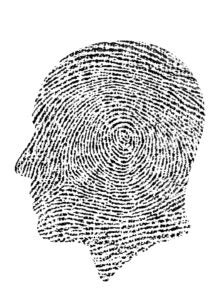 Fingerprint human profile.