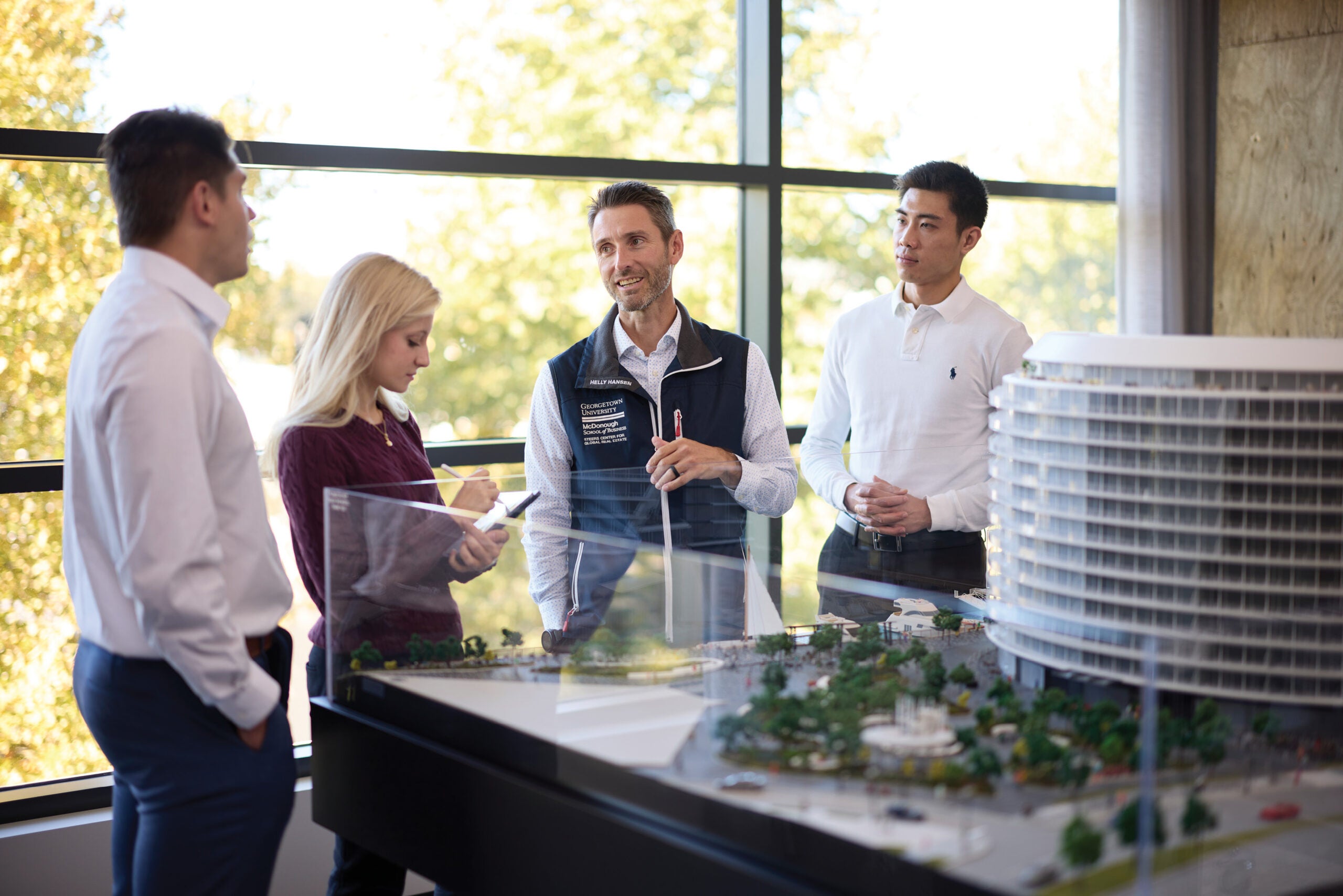 Matthew Cypher with students