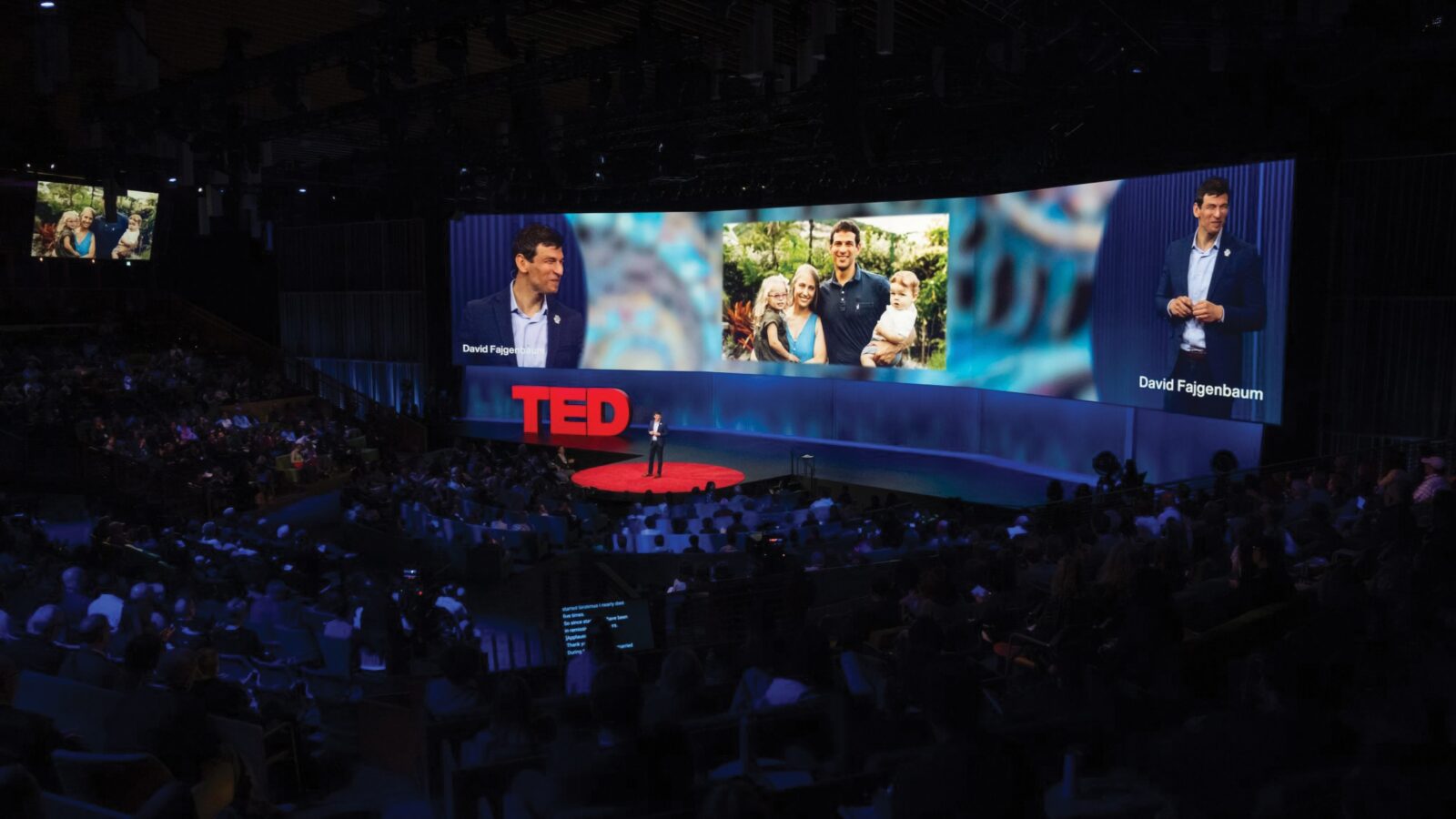 David Fajgenbaum (NHS’07) giving a TED Talk, “How nearly dying helped me discover my own cure (and many more)” in September 2025, sharing how his personal experiences led to co-founding Every Cure.