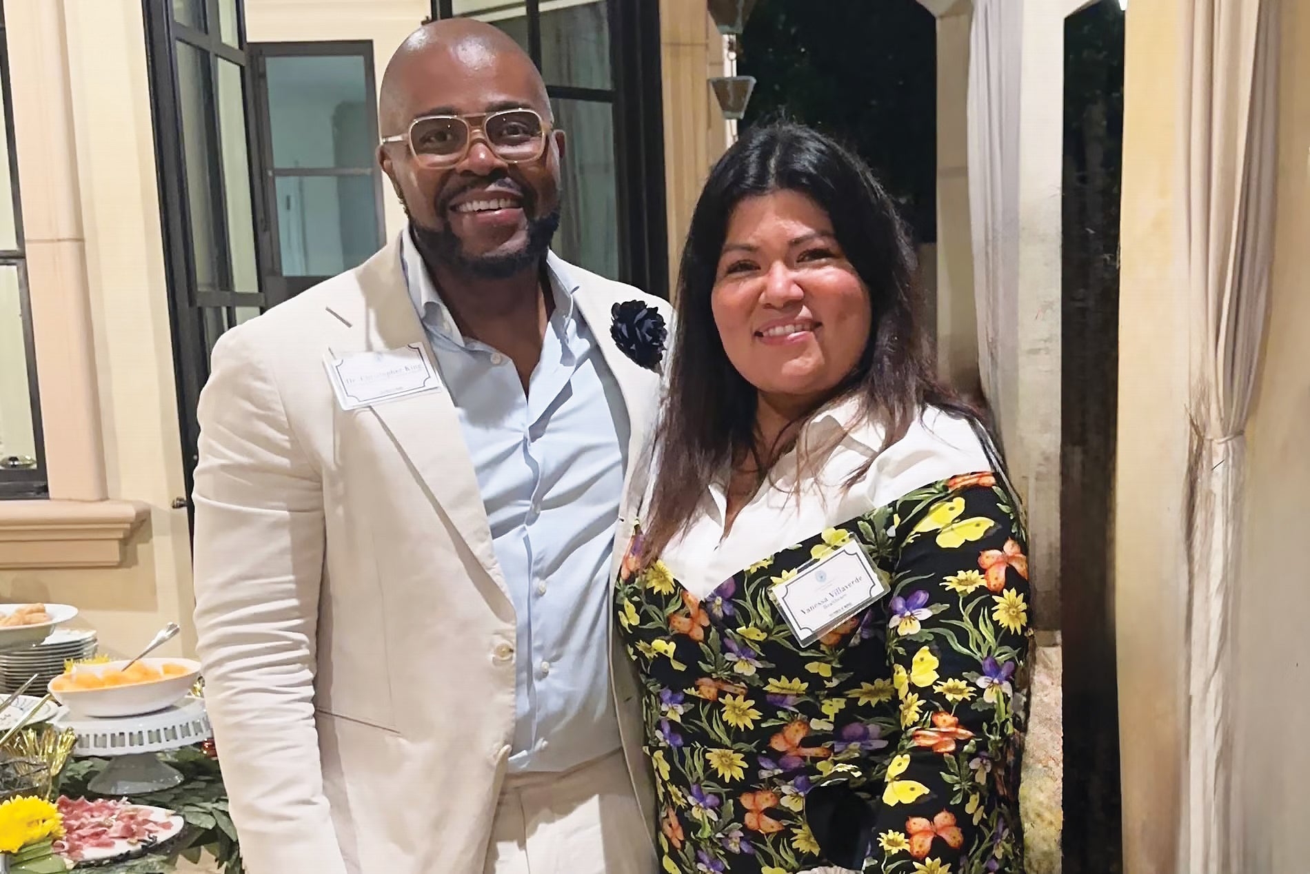 King met with alumni from the School of Health, including EMHSA Program graduate Vanessa Villaverde (NHS’17)