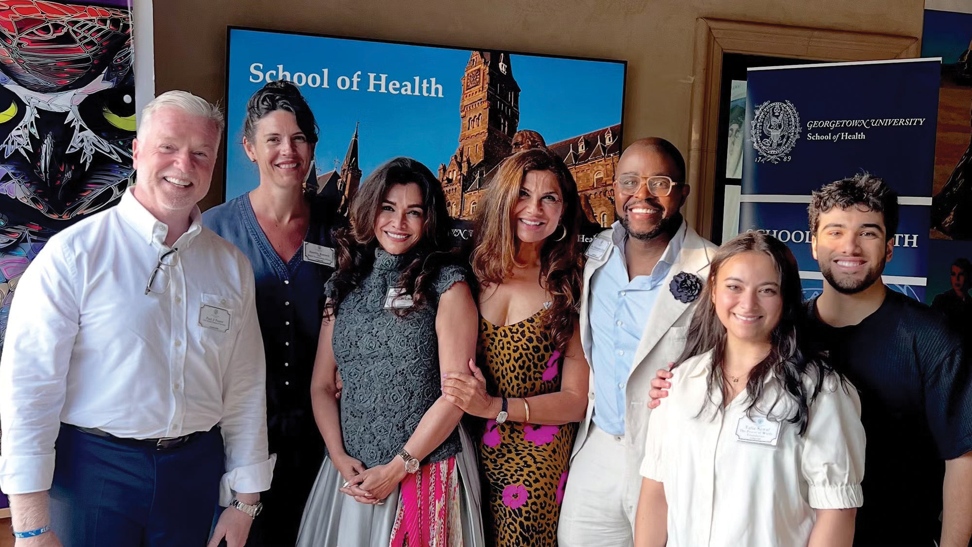 Sawaf and King with Power of Words partners and supporters