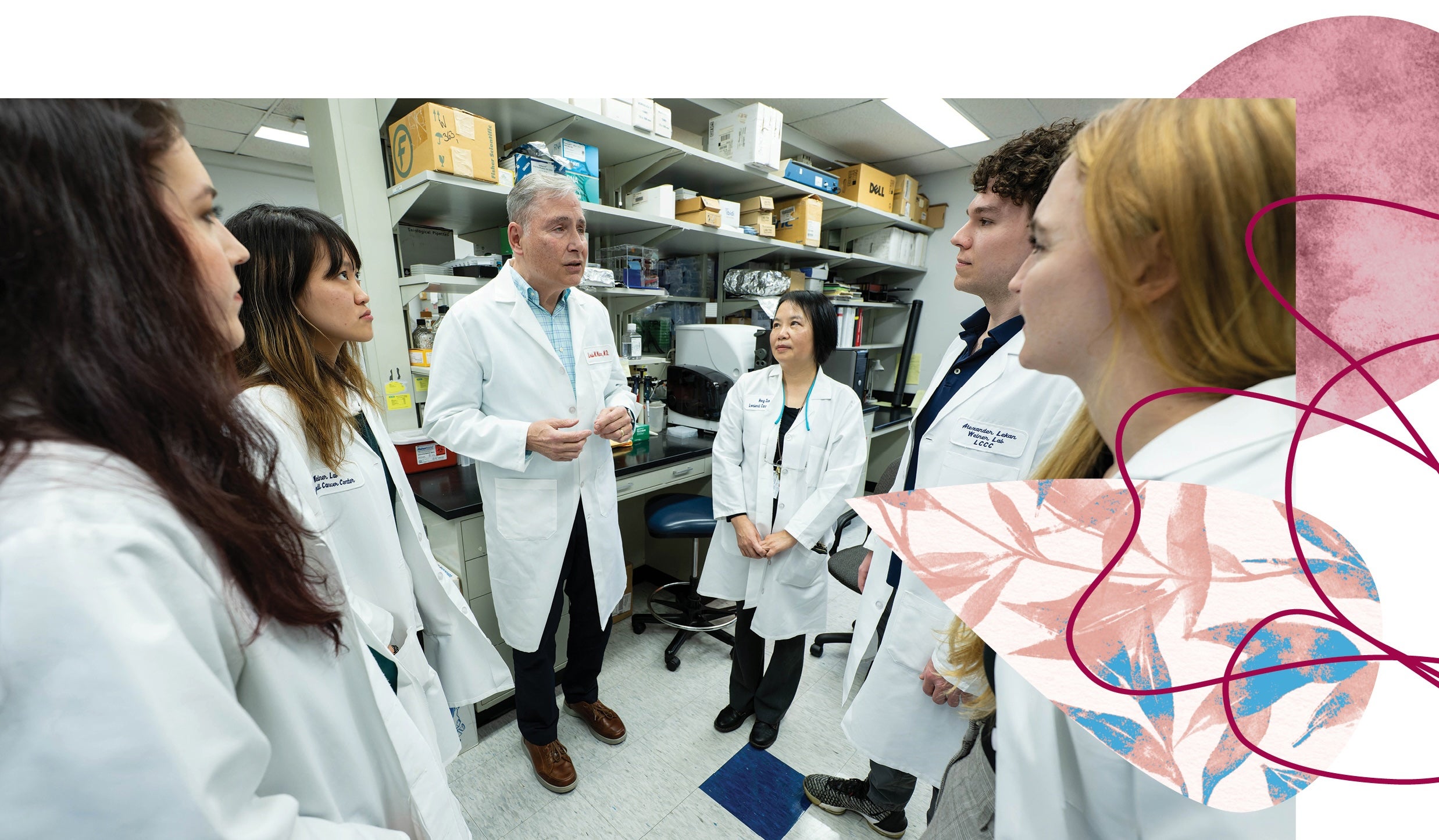 Director of Georgetown University’s Lombardi Comprehensive Cancer Center, Louis M. Weiner, center left, holds the Francis L. and Charlotte G. Gragnani Chair and is professor of oncology and chair of the Department of Oncology at Georgetown University Medical Center.