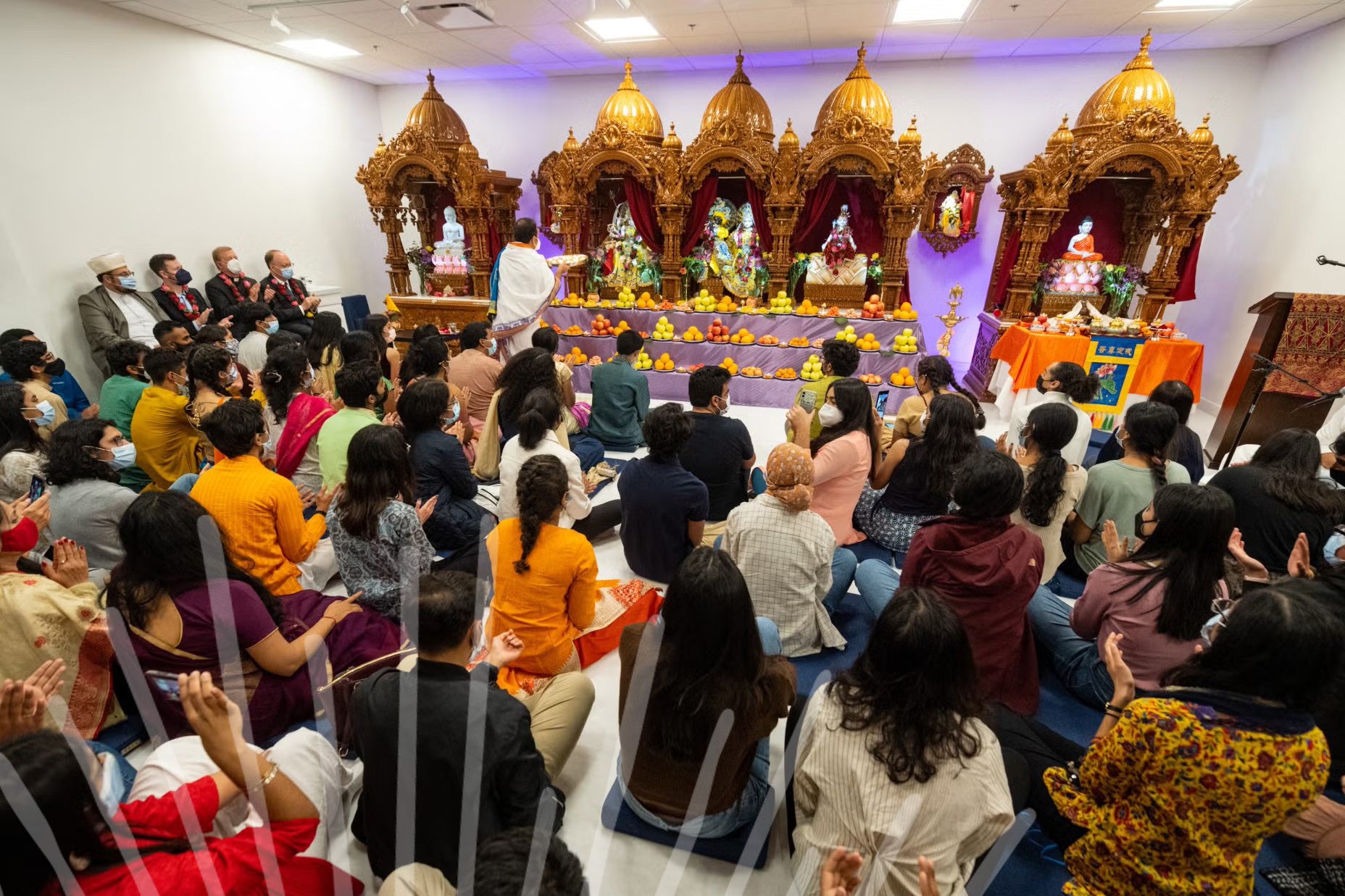 students sitting at the dharmic meditation center