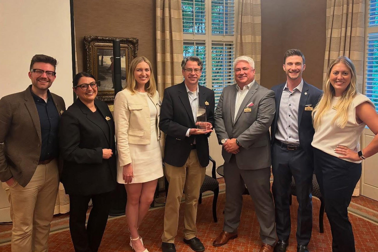 David Fajgenbaum (NHS’07) with Club of the Research Triangle leaders