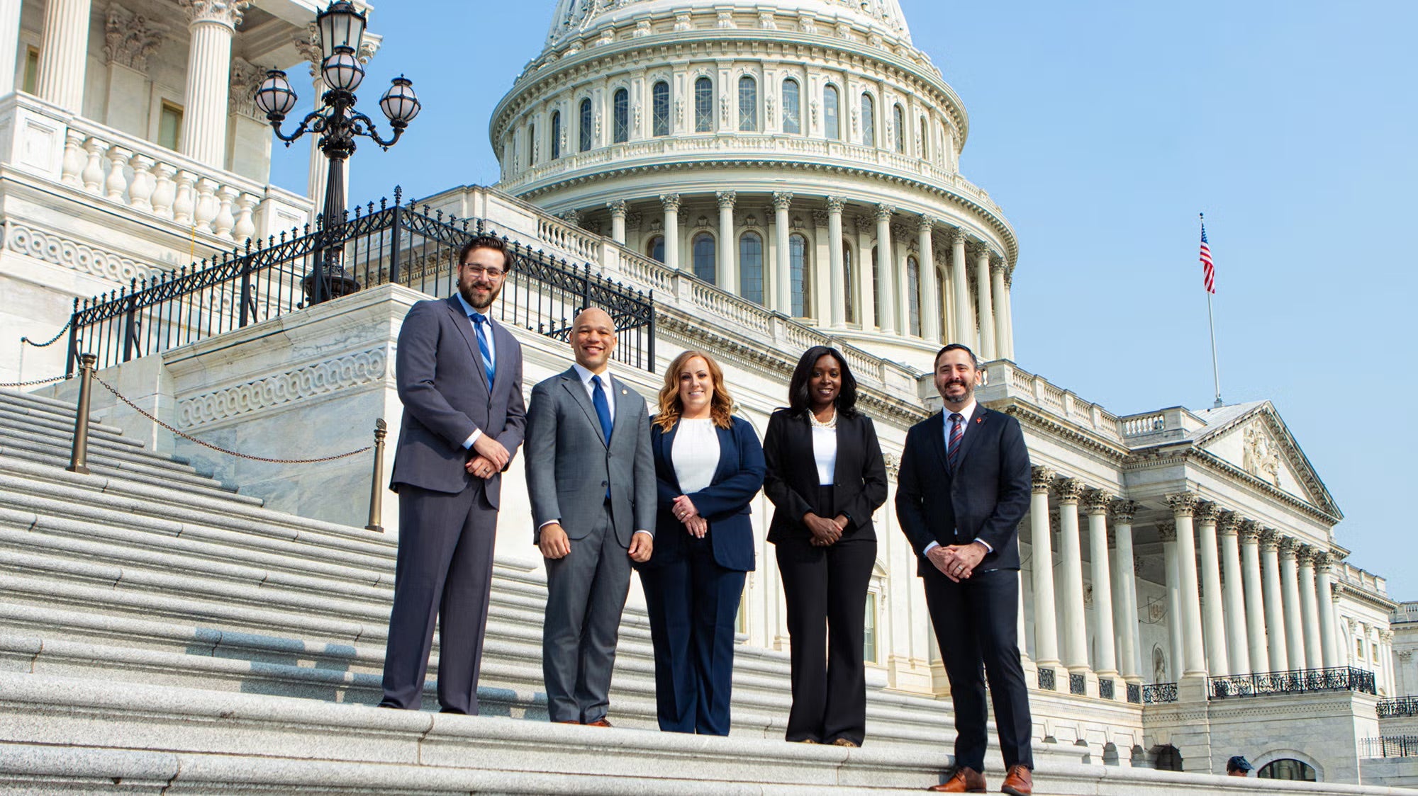 Faculty and students from the Berkley School of Nursing’s Executive Doctor of Nursing Practice program join Georgetown Nurse Executive in Residence Bradley Goettl, chief nursing officer for the American Nurses Enterprise, on Capitol Hill.