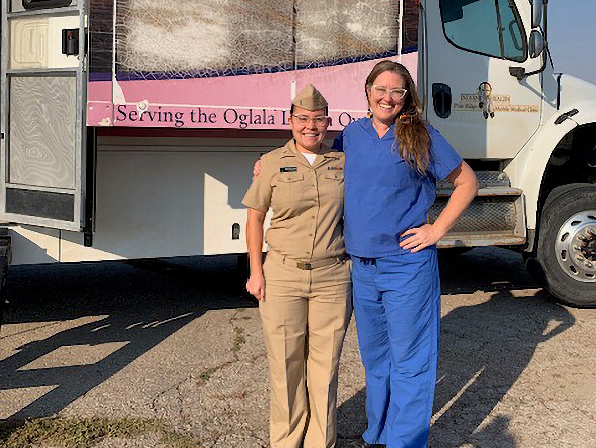 Anna Dykstra (G’21) with a former nurse colleague facilitating a mobile unit for STI testing on the Pine Ridge Reservation. Previous (page 24): Berkley School of Nursing undergraduate students attend a Hill Day to meet with Congressional legislators and staff.
