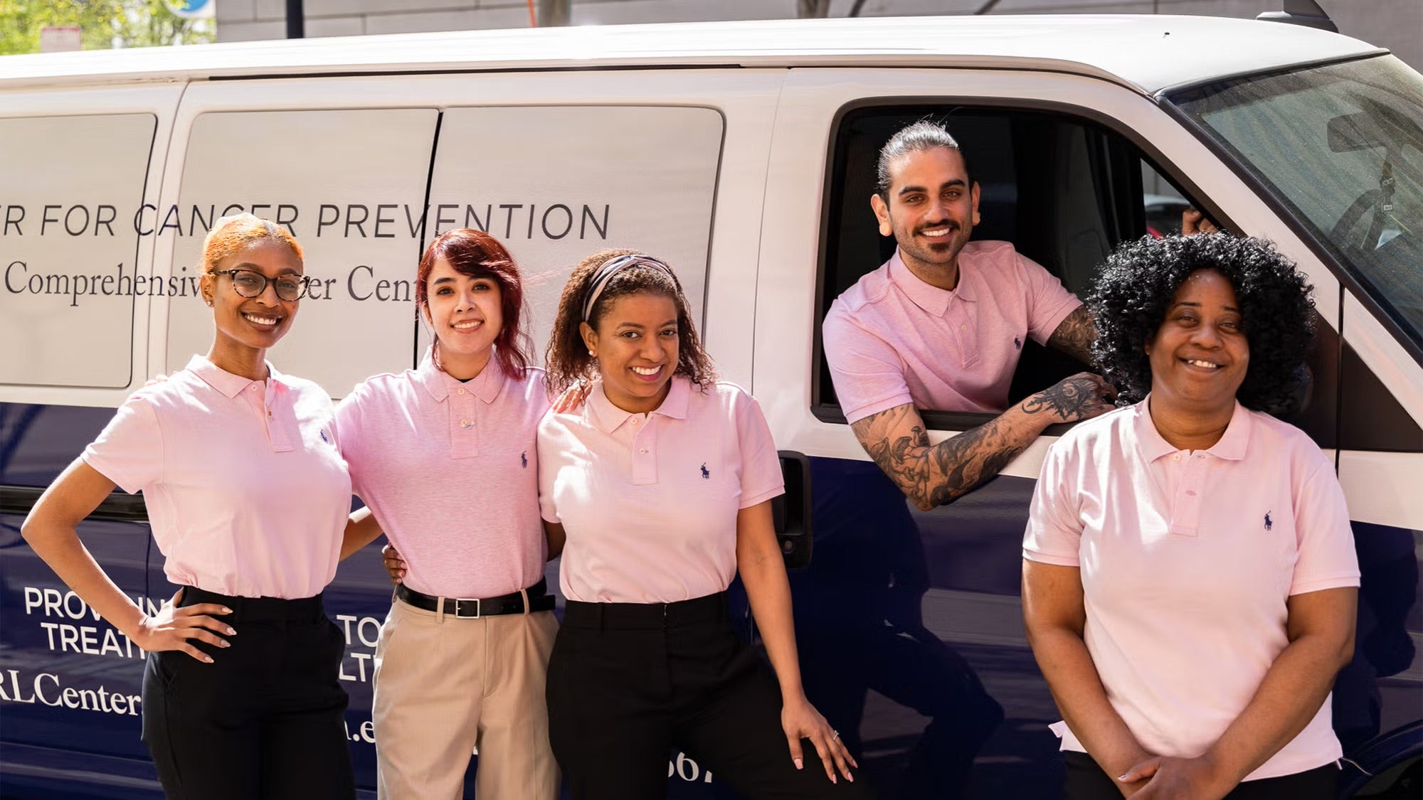 Recognizing that transportation gaps pose a significant barrier to cancer screening, Ralph Lauren Center patient navigators pick up individuals from partnering churches, shelters, and service agencies.