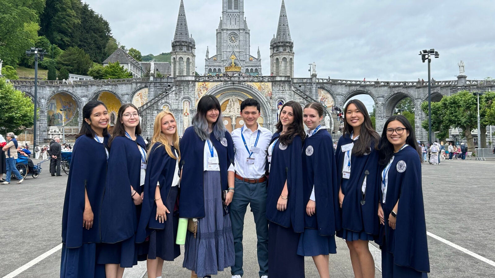 sophia lourdes with fellow students