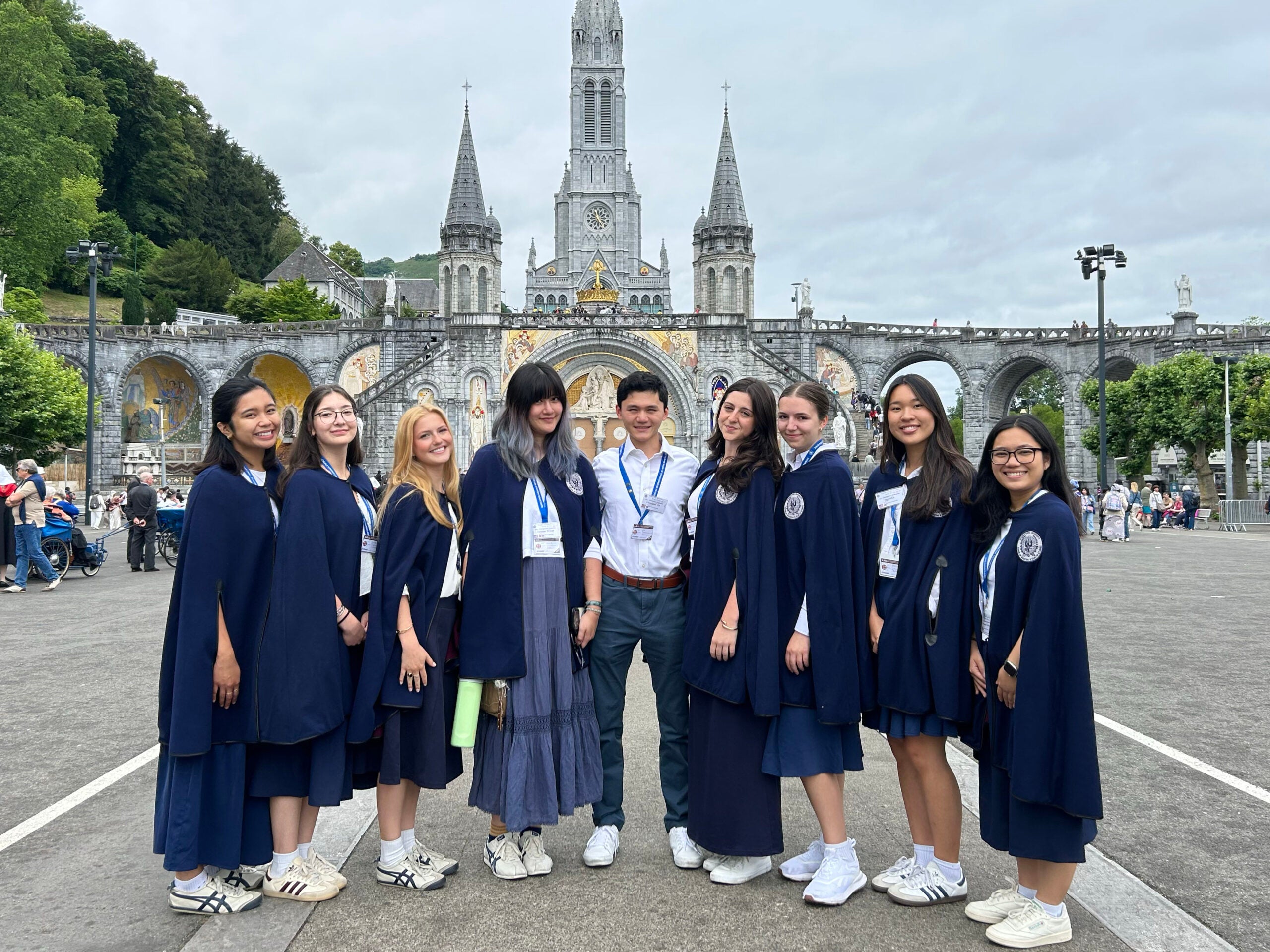 sophia lourdes with fellow students