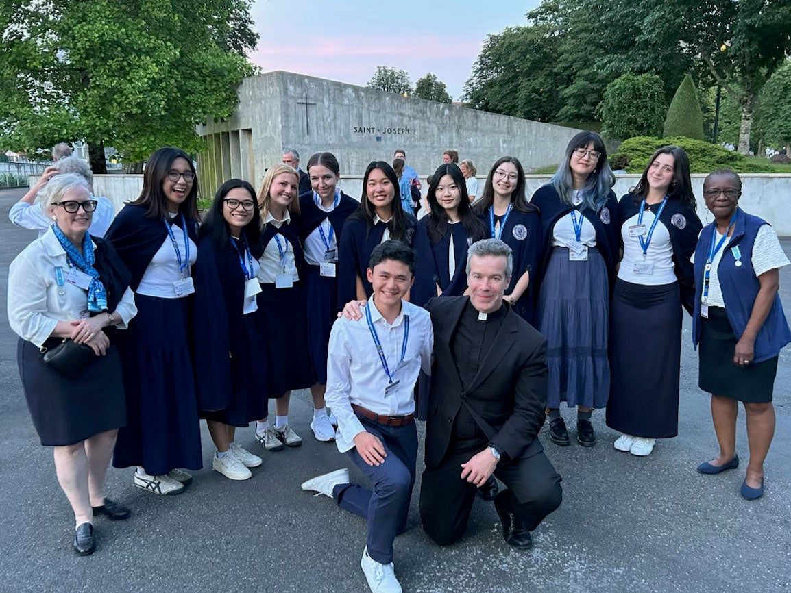 sophia lourdes with fellow students