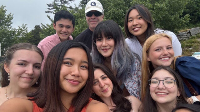 sophia lourdes with fellow students