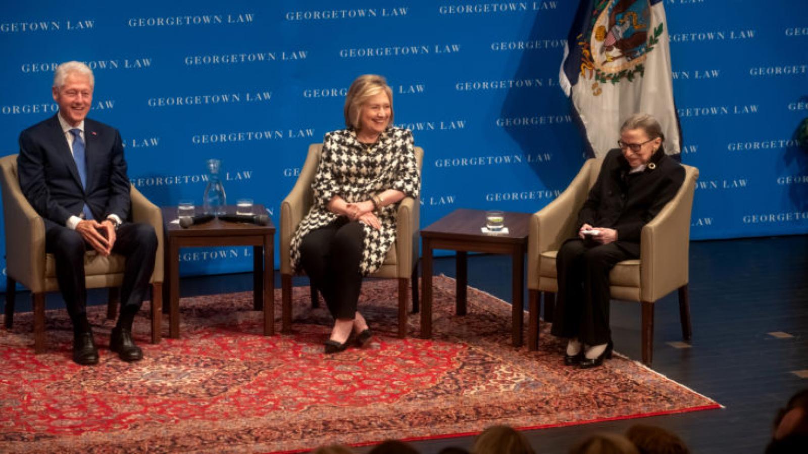 Bill clinton, Hillary Clinton and Ruth Bader Ginsburg