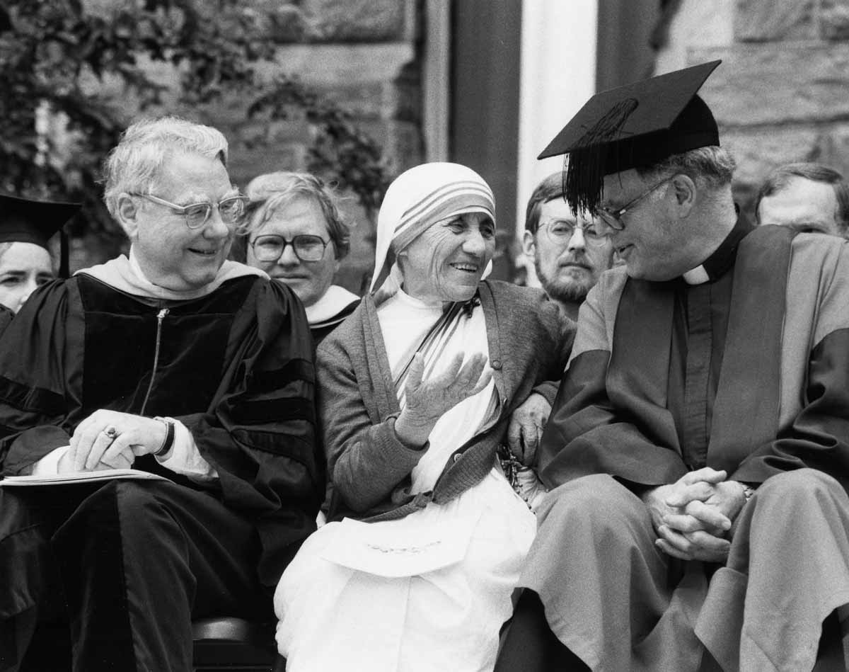 Mother Teresa with President Timothy Healy, S.J.