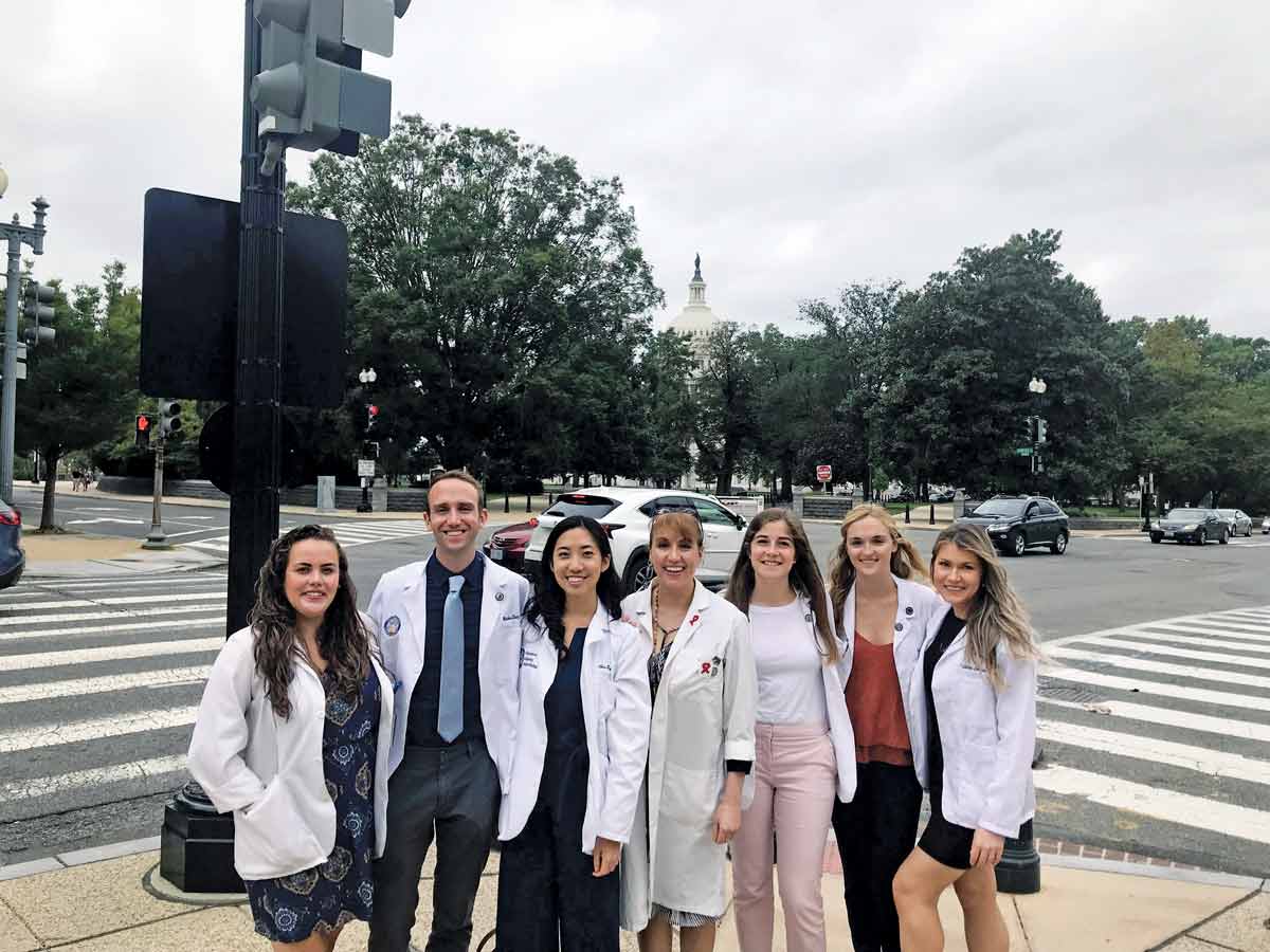 second year medical students lobbying on the hill