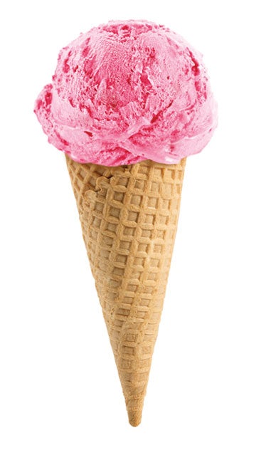 pink ice cream cone