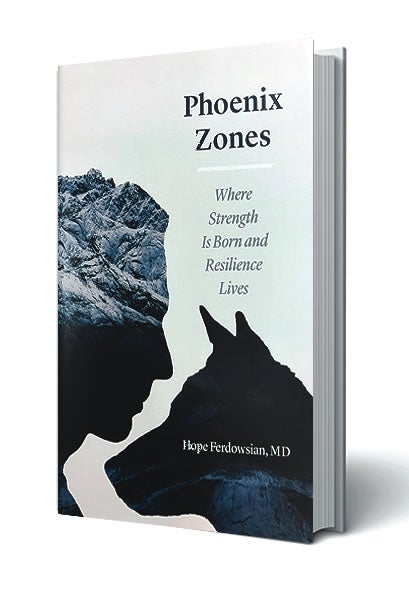 photo of Ferdowsian’s book, emPhoenix Zones: Where Strength Is Born and Resilience Lives/em