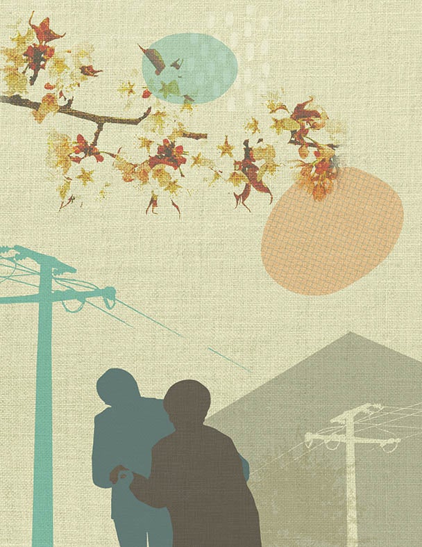 abstract image of a couple