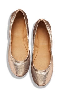 image of gold ladies shoes
